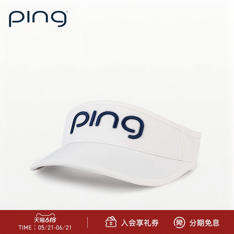 PING【官方正品】高尔夫球帽女士遮阳帽防晒无顶可调节帽子