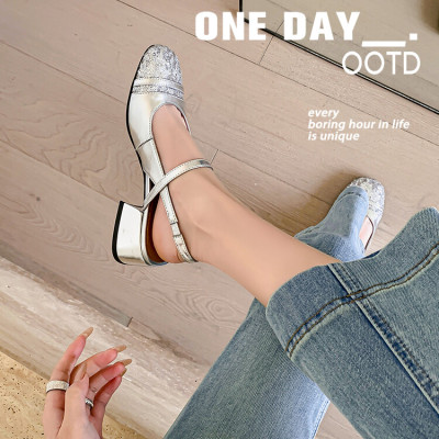 2024春复古女鞋外贸跨境软皮小众轻奢凉鞋外穿29962