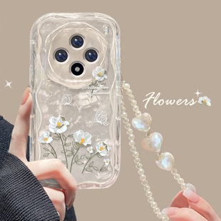 50線條碎花鏈條x30新女款 適用vivox100pro手機(jī)殼vivox200 90s硅膠x80 70奶油紋透明x60 x27防摔保護(hù)套網(wǎng)紅ins
