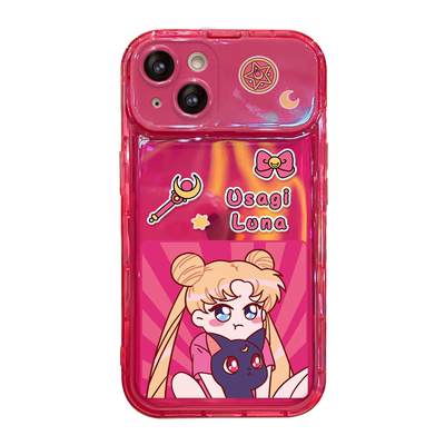 美少女翻盖镜子手机壳