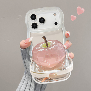 适用于苹果17promax手机壳新款iPhone16水晶苹果15plus透明14/13隐形双支架一体软硅胶12创意11全包保护套xs