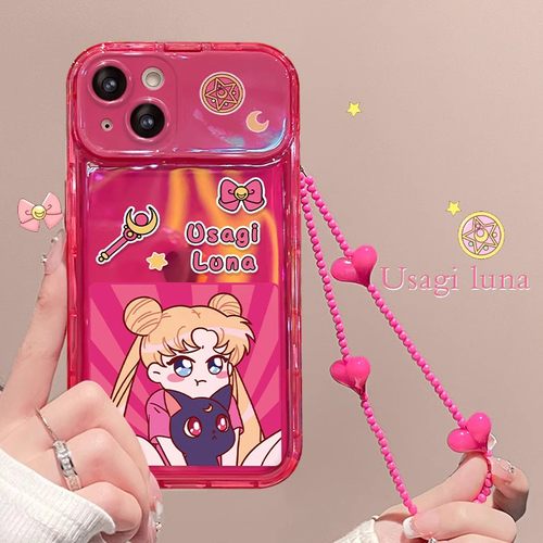 美少女翻盖镜子手机壳