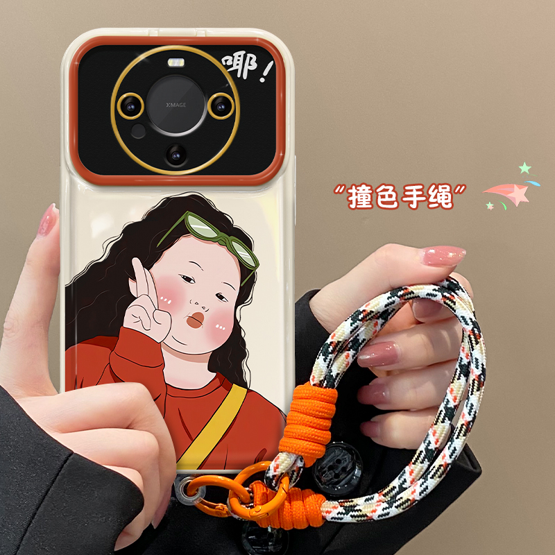 新品上市，翻盖大视窗胖胖女孩手机壳