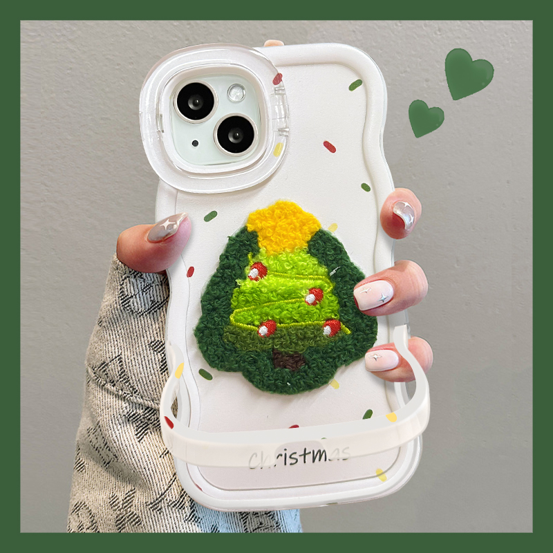 适用荣耀毛线圣诞树透明手机壳