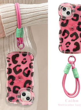 适用华为mate60pro手机壳pura70+新女款荣耀200/100硅胶p50爱心豹纹挂绳隐形双支架nova12/11防摔90/80保护套