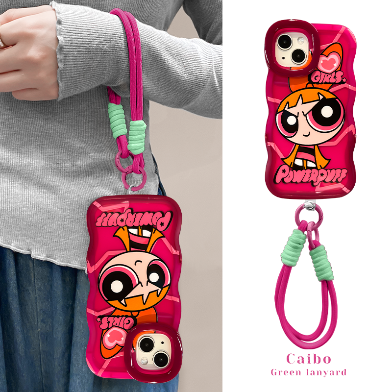 飞天小女警挂绳支架手机壳全型号