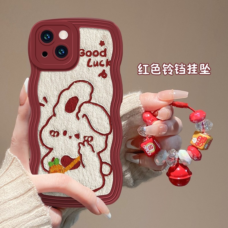 适用苹果15手机壳新款iPhone14promax华为mate60/p40女款nova11红米k50好运兔子opporeno10挂坠vivox80小米13怎么看?