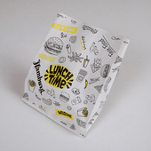 包邮 lunch time防油纸袋 薯条鸡米花袋 汉堡鸡排炸鸡外卖打包袋子