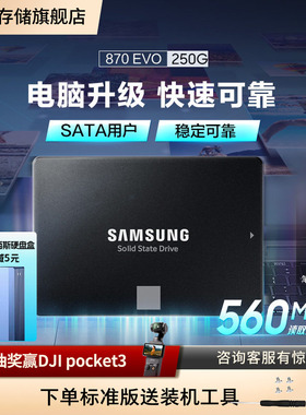 三星870 EVO固态硬盘250G笔记本台式机电脑2.5英寸SATA3.0接口SSD