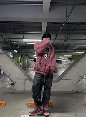 thugclub 24fw 粉色毛衣