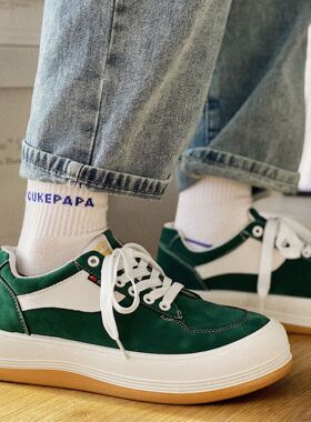 2024春季男鞋板鞋韩版时尚休闲英伦风低帮鞋男韩版潮流中帮小白鞋