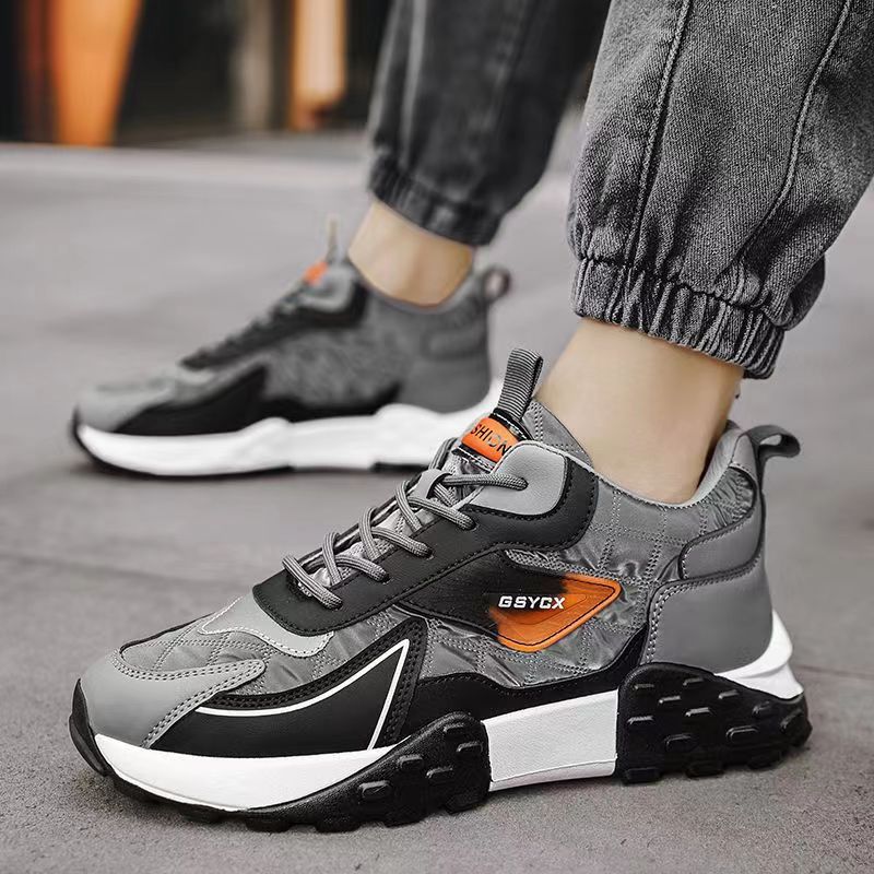 2024新款厚底老爹鞋男士休闲鞋潮流百搭运动鞋男鞋韩版透气跑步鞋