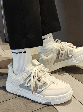 2024春夏季新款鞋子男港风小众滑板鞋男鞋ins百搭运动休闲小白鞋