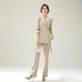 西服微喇裤 高级感通勤正装 秋 高端女装 2025新款 职业主持人西装 套装