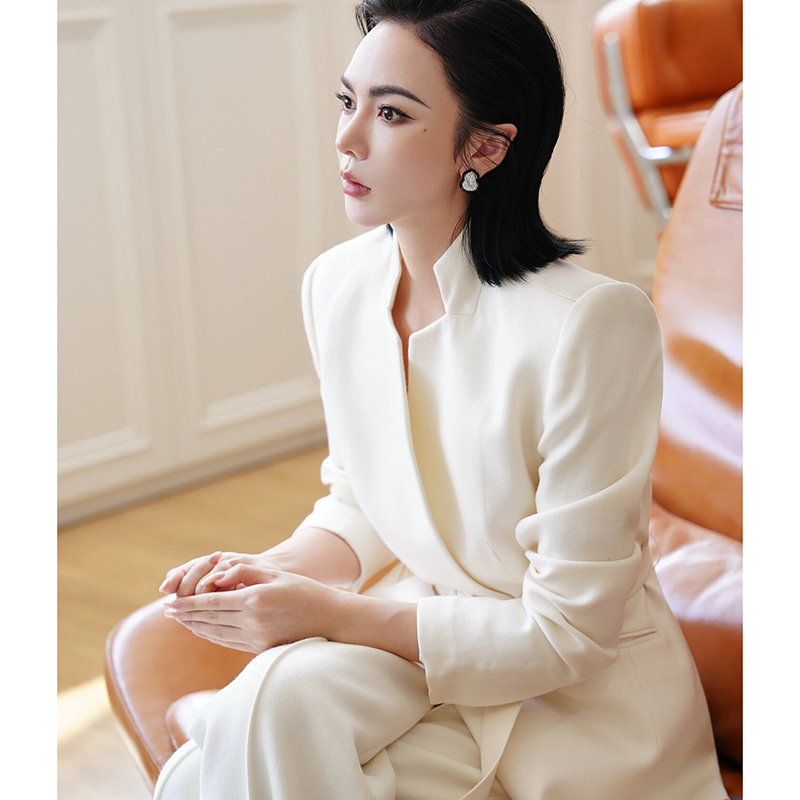 职业西服套装气质女神范高端白色修身西装2025新款通勤女装高级感