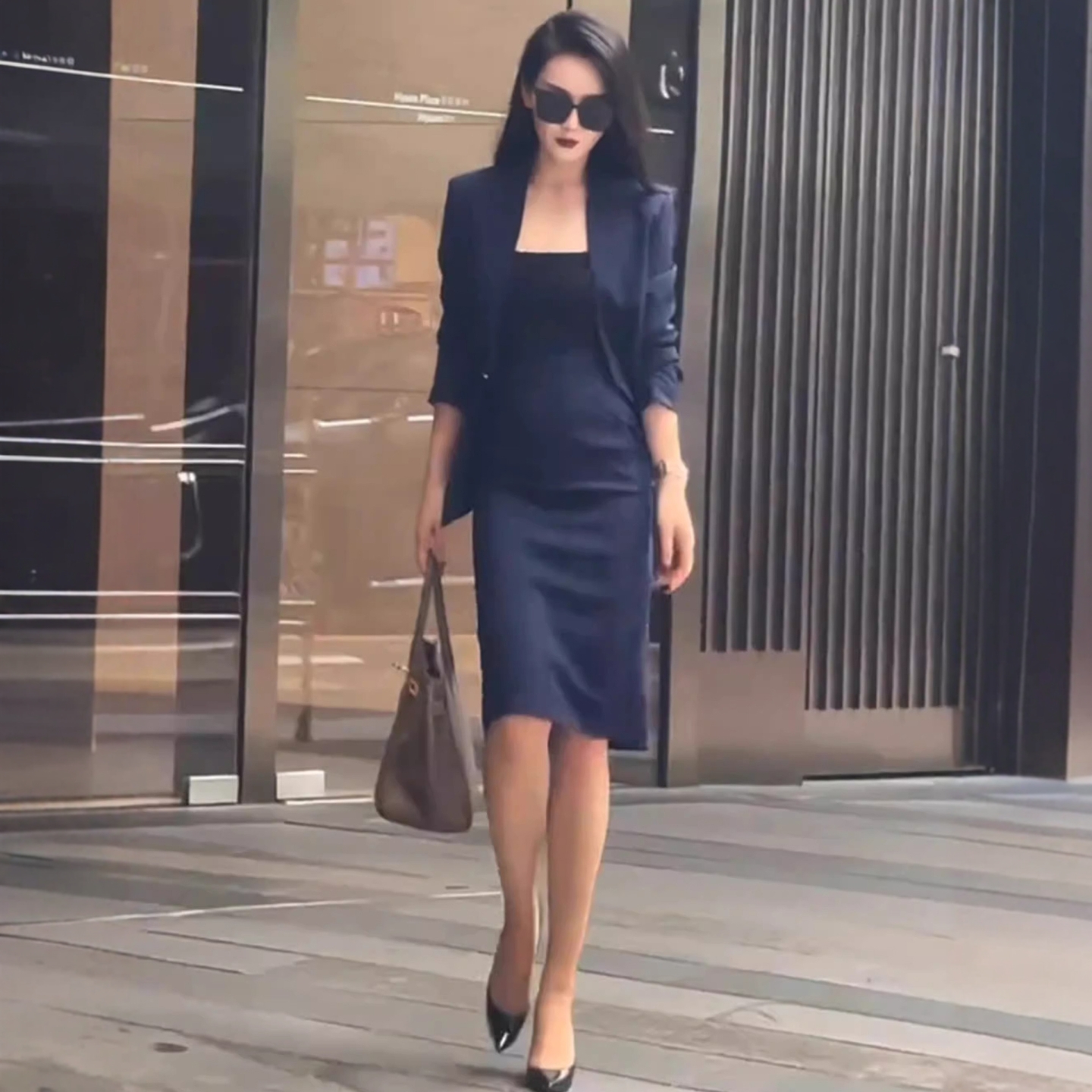 西装套裙七分袖西服半身裙亲肤