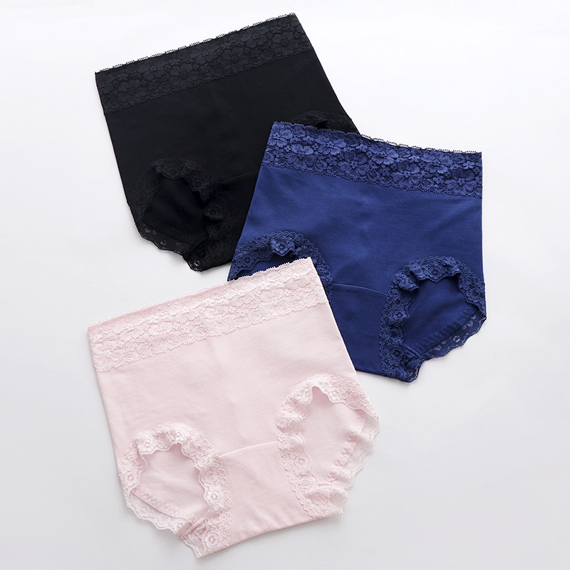 纯棉内裤女高腰收腹蕾丝性感简约少女全棉裆无痕包臀女士三角短裤,女士内衣/男士内衣/家居服,女三角裤,淘宝优惠券,粉丝福利购,淘宝优惠卷