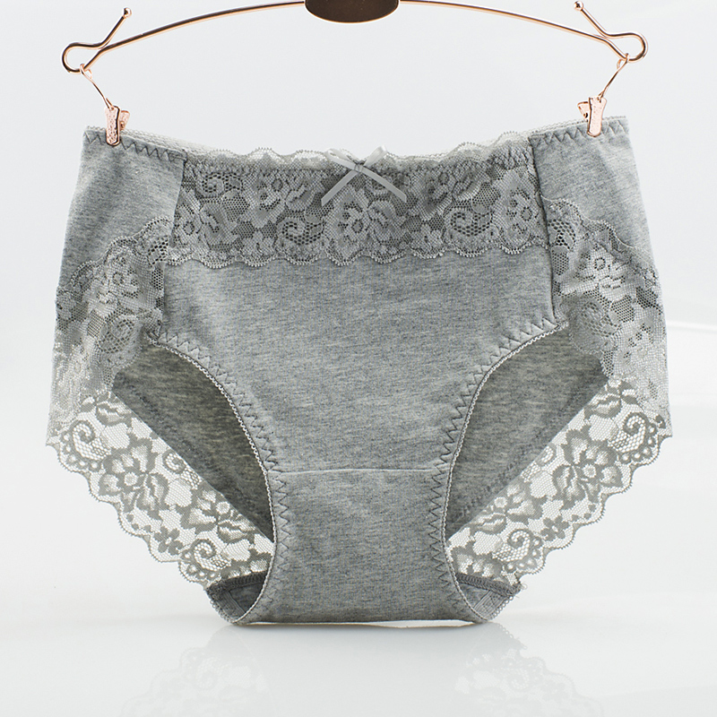 内裤女纯棉裆中腰蕾丝柔软包臀