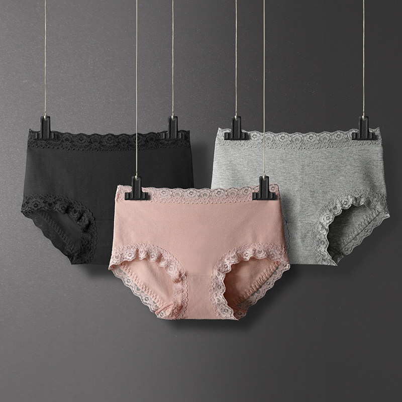 内裤女纯棉全棉裆抗菌日系中腰少女女生三角性感蕾丝女士三角短裤,女士内衣/男士内衣/家居服,女三角裤,淘宝优惠券,粉丝福利购,淘宝优惠卷