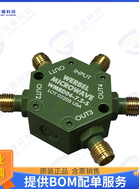 WMRD04-7.2-S 射频元件POWER DIV 4 WAY 0HZ-7.2GHZ SMA