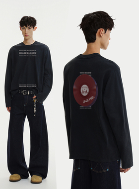 notsexx“马年专辑“直喷水洗正肩短宽boxy短袖t恤长袖男美式26ss