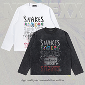 Notsexx「snake涂鸦跨年款 boxy短宽t恤长袖 」数码 直喷260g美式