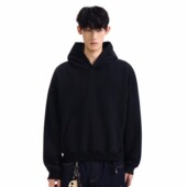 notsexx 水洗做旧420g重磅毛圈棉套头boxy短宽版 连帽卫衣男女秋冬