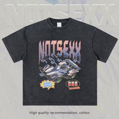 四驱车冲锋 数码 直喷260g重磅水洗做旧美式 NOTSEXX 短袖 t恤男宽松