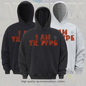 NOTSEXX「反霸凌」420g重磅毛圈棉美式 boxy短宽连帽卫衣衫 男直喷