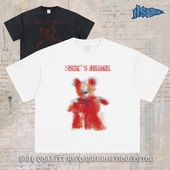 模糊熊 进口数码 直喷重磅纯棉短宽boxy短袖 notsexx 美式 t恤男