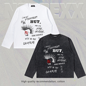 boxy短宽t恤长袖 Notsexx「叛.朋克头像」数码 直喷260g美式 男打底