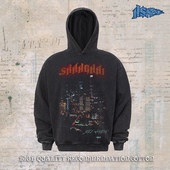 城市 上海 420g重磅毛圈数码 notsexx 直喷短宽boxy连帽卫衣男式