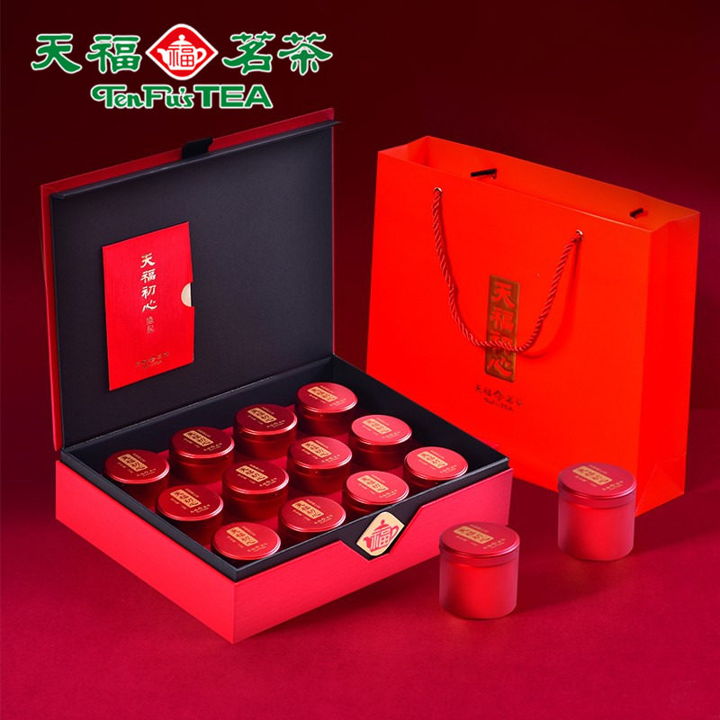 天福茗茶 初心金骏眉 红茶 特级武夷山小叶种工夫红茶礼盒装120克