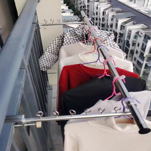 阳台晾衣神器防盗网窗户晾晒架子