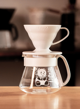 HARIO手冲咖啡壶套装树脂V60滤杯过滤杯耐热玻璃分享壶附滤纸