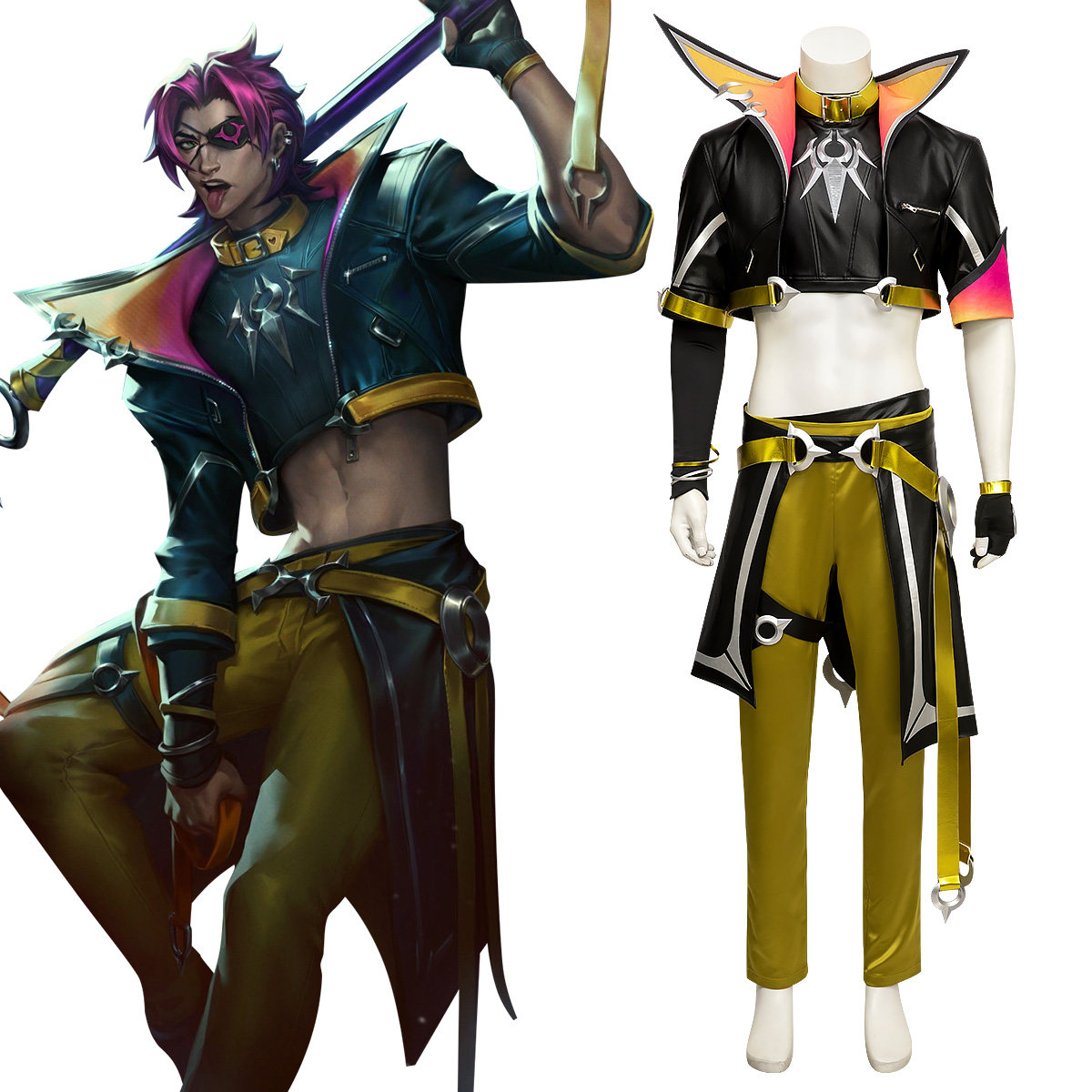 LOL凯隐心之钢乐队男团cos服