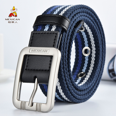 稻草人帆布男女通用潮款牛仔皮带