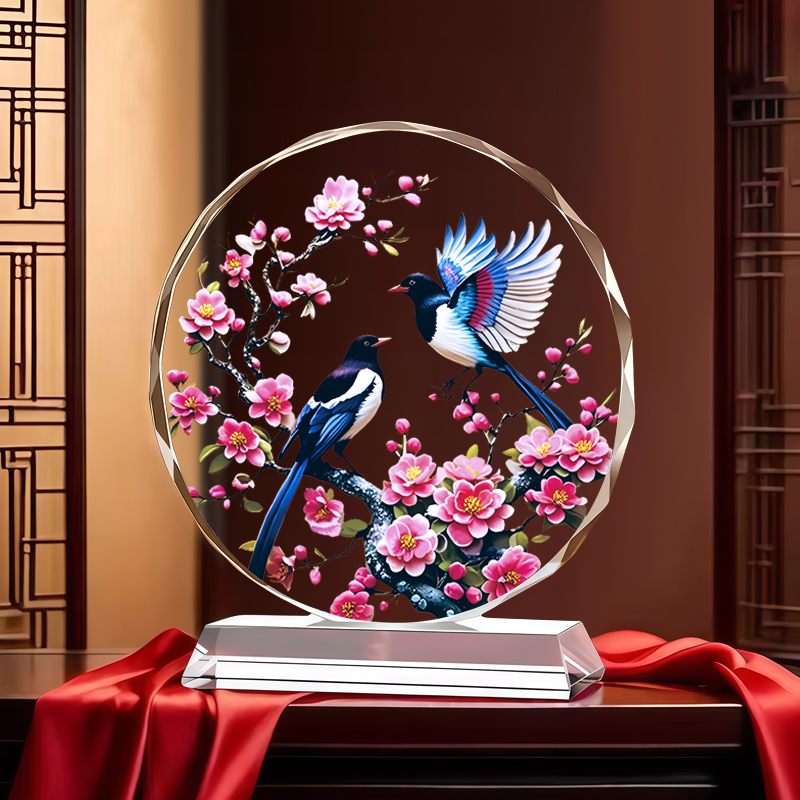 创意结婚礼物新婚订婚送新娘新人闺蜜实用婚庆房卧室布置水晶摆件