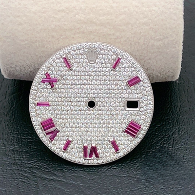 日志红宝石满钻满天星字面表盘莫桑石datejust41diamond dial