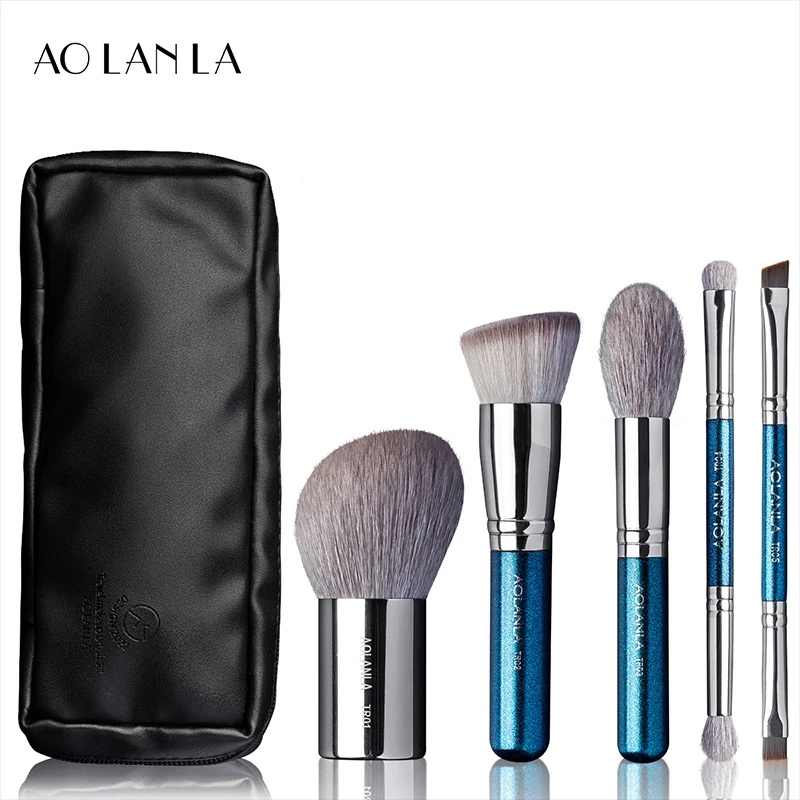 Ручная кисть AOLANLA, мягкий набор для путешествий, 5 шт.