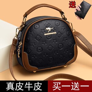 牛皮中年单肩包潮牌真皮正品女包