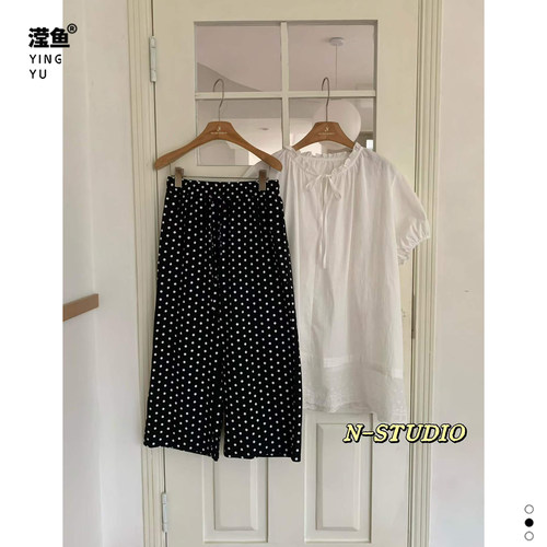 NF5657大码夏薄款高腰阔腿裤女