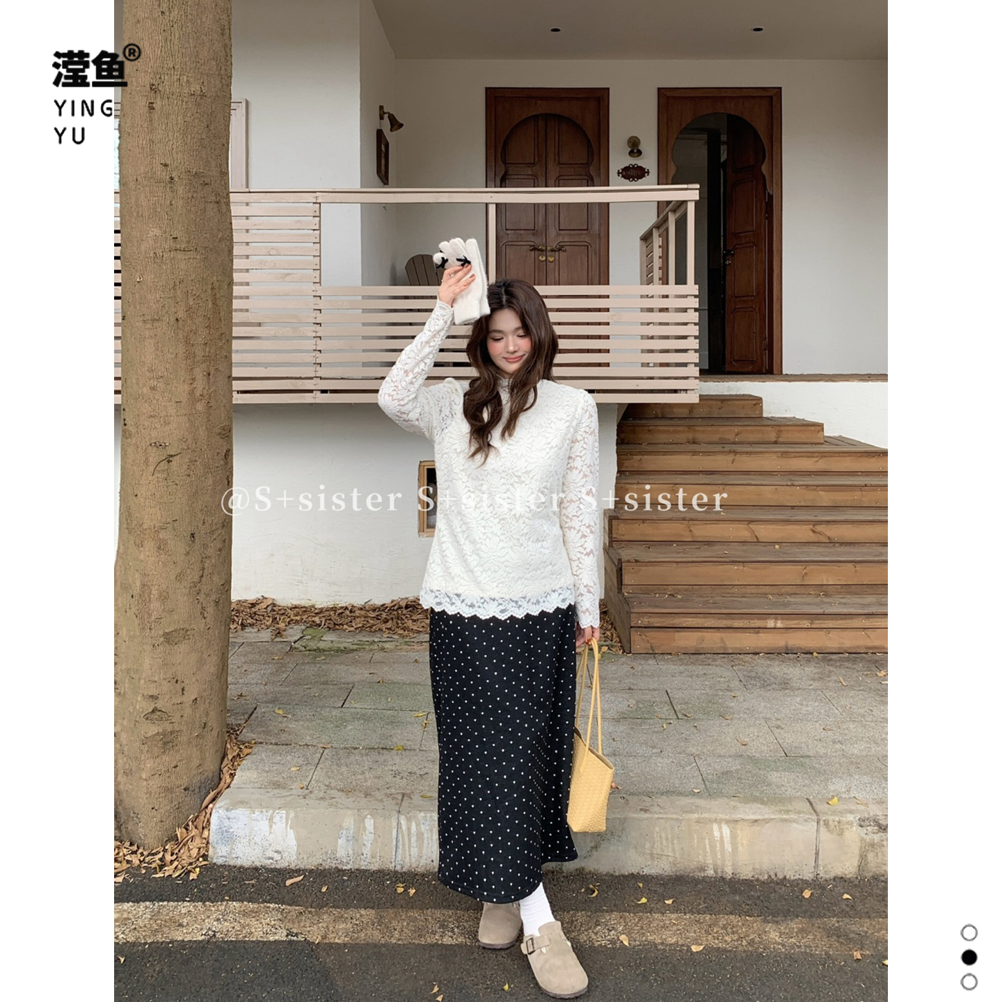 S+ w2117大码秋冬韩版宽松显瘦蕾丝衫百搭洋气减龄加厚保暖打底衫