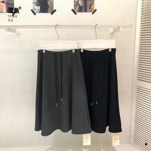 宽松裙子显瘦百搭洋气减龄加厚保暖半身裙 冬加厚韩版 7250大码