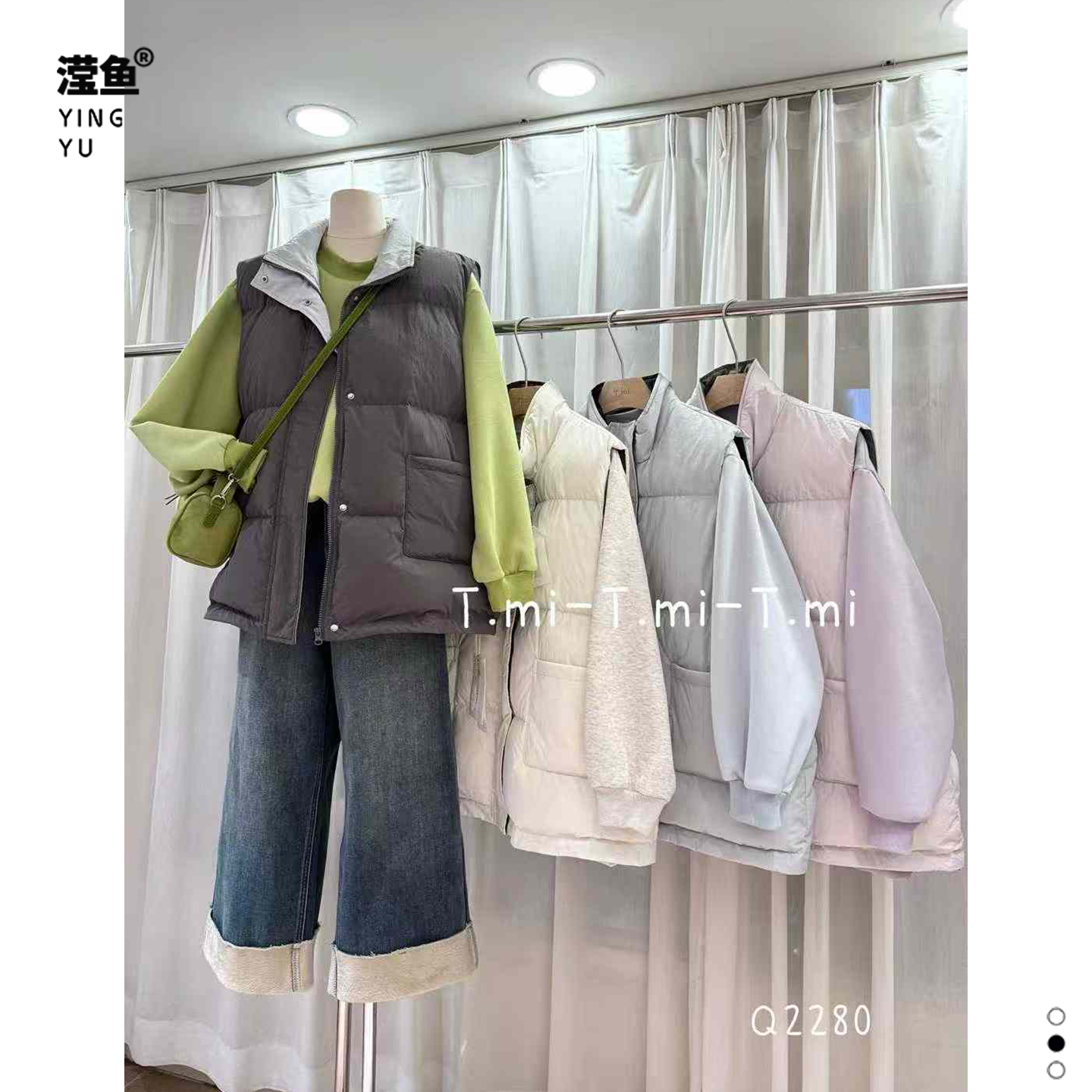 TmiQ2280大码秋冬棉马甲外套女