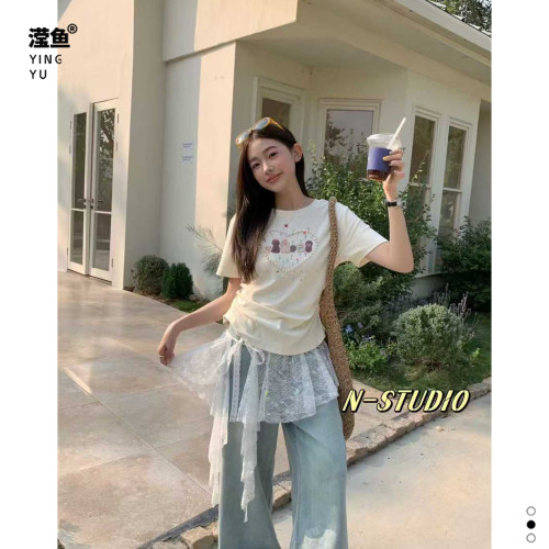 NF5034大码韩系卡通印花T恤女
