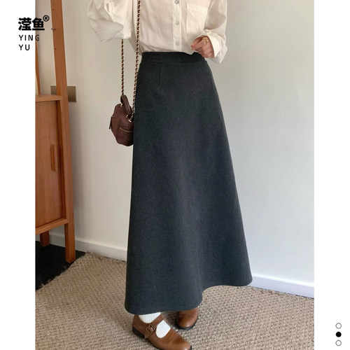 佐纳26120大码高腰A字半身裙女
