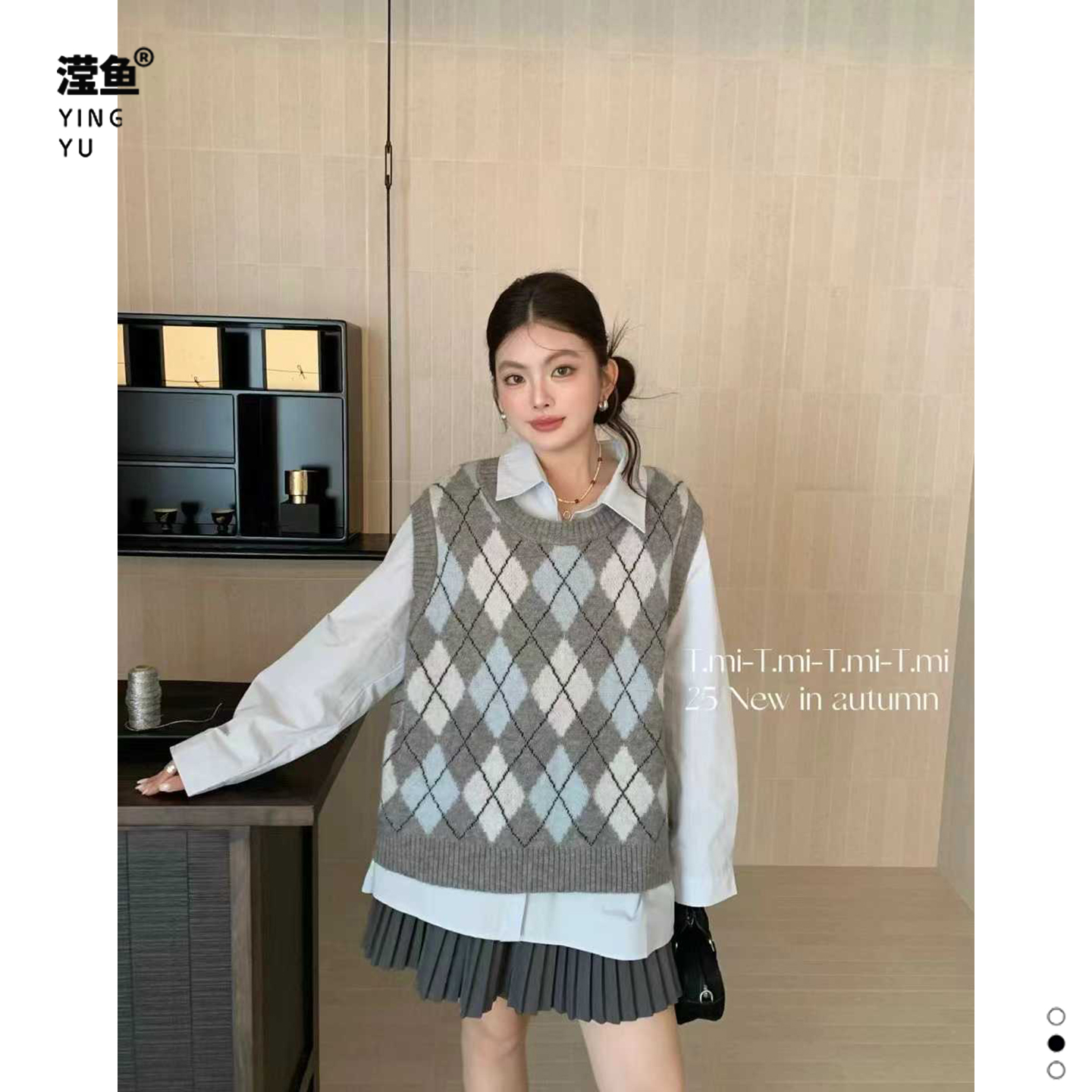 韩版百搭秋季马夹针织薄款衫女