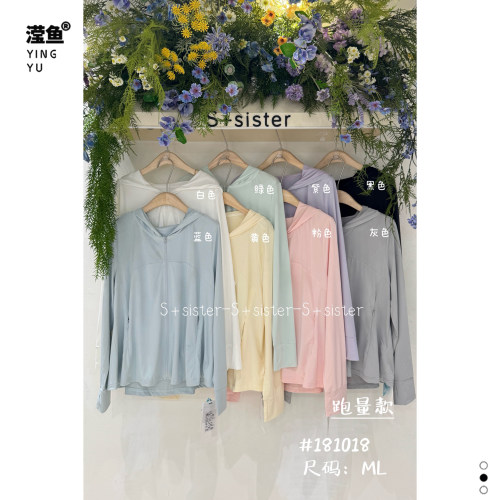 S+181018大码女连帽拉链开衫