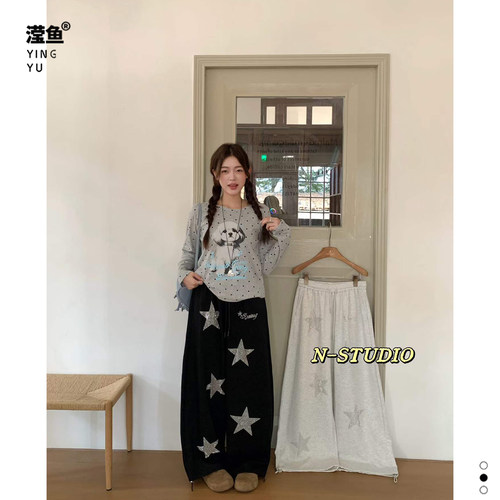 NW4687大码休闲阔腿裤女秋季